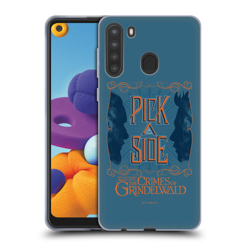 Fantastic Beasts The Crimes Of Grindelwald Art Nouveau Pick A Side Soft Gel Case for Samsung Galaxy A21 (2020)