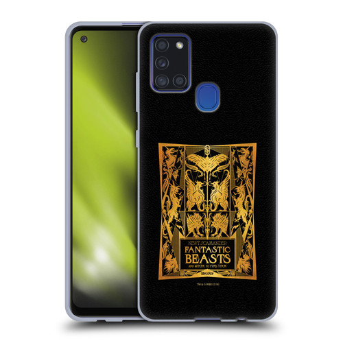 Fantastic Beasts The Crimes Of Grindelwald Art Nouveau Book Cover Soft Gel Case for Samsung Galaxy A21s (2020)