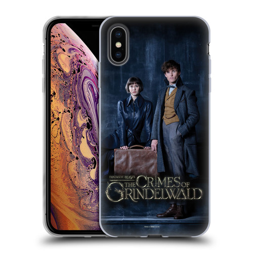 Fantastic Beasts The Crimes Of Grindelwald Character Art Tina And Newt Soft Gel Case for Apple iPhone XS Max