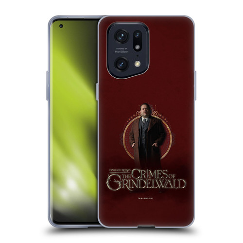Fantastic Beasts The Crimes Of Grindelwald Character Art Jacob Kowalski Soft Gel Case for OPPO Find X5 Pro