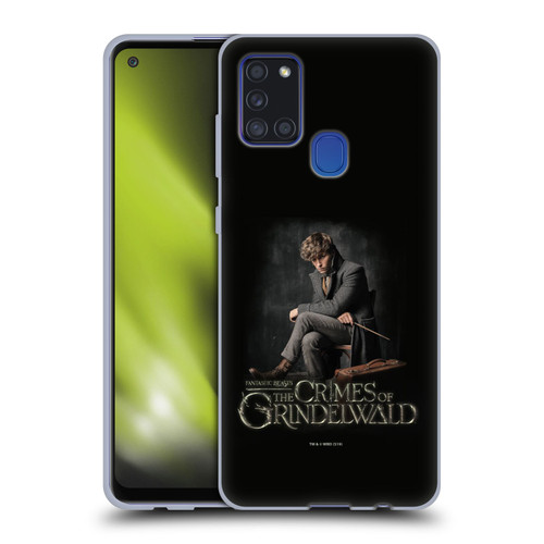 Fantastic Beasts The Crimes Of Grindelwald Character Art Newt Sitting Soft Gel Case for Samsung Galaxy A21s (2020)