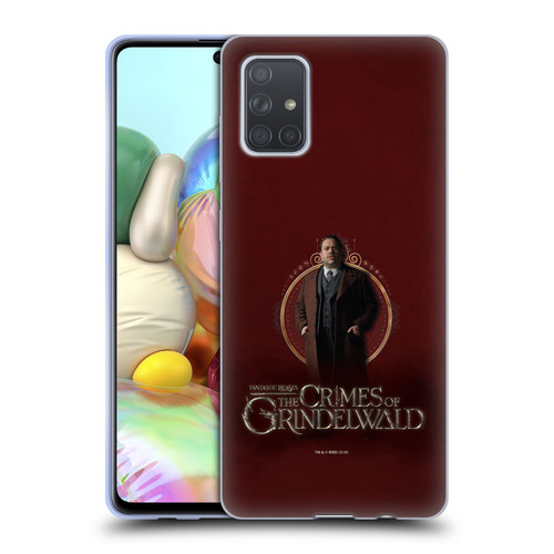 Fantastic Beasts The Crimes Of Grindelwald Character Art Jacob Kowalski Soft Gel Case for Samsung Galaxy A71 (2019)