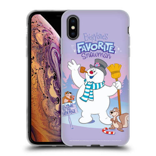 Frosty the Snowman Movie Key Art Favorite Snowman Soft Gel Case for Apple iPhone XS Max