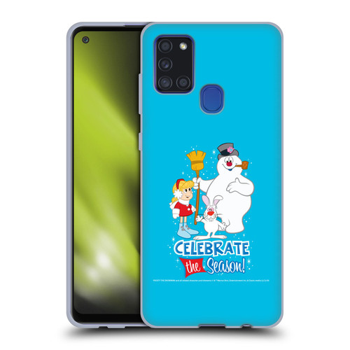 Frosty the Snowman Movie Key Art Celebrate Soft Gel Case for Samsung Galaxy A21s (2020)