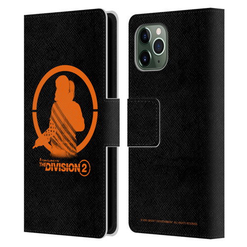 Tom Clancy's The Division 2 Characters Female Agent Leather Book Wallet Case Cover For Apple iPhone 11 Pro