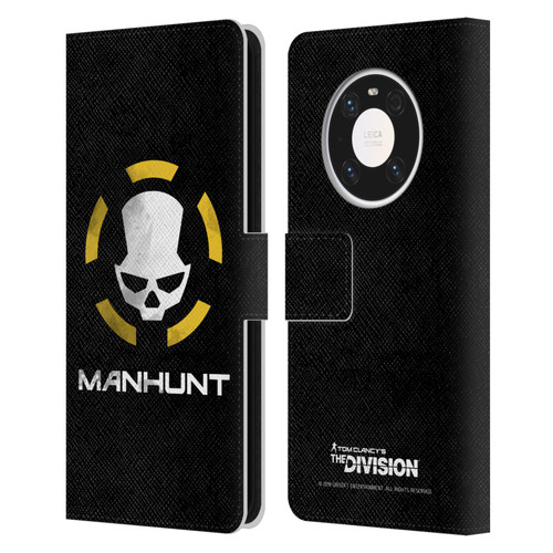 Tom Clancy's The Division Dark Zone Manhunt Logo Leather Book Wallet Case Cover For Huawei Mate 40 Pro 5G