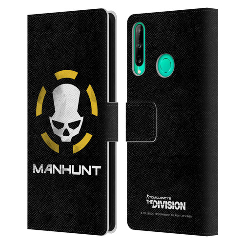 Tom Clancy's The Division Dark Zone Manhunt Logo Leather Book Wallet Case Cover For Huawei P40 lite E