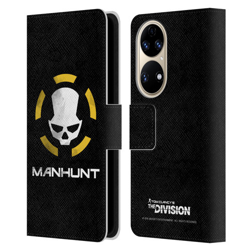 Tom Clancy's The Division Dark Zone Manhunt Logo Leather Book Wallet Case Cover For Huawei P50