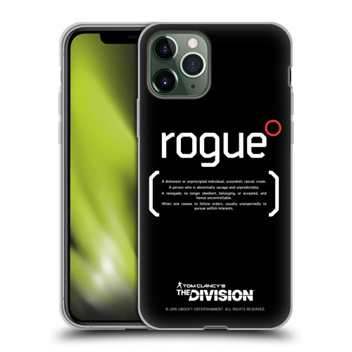 Tom Clancy's The Division Dark Zone Rouge 1 Soft Gel Case for Apple iPhone 11 Pro
