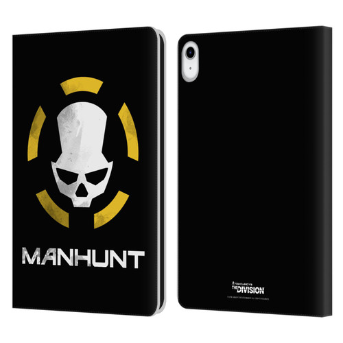Tom Clancy's The Division Dark Zone Manhunt Logo Leather Book Wallet Case Cover For Apple iPad 10.9 (2022)