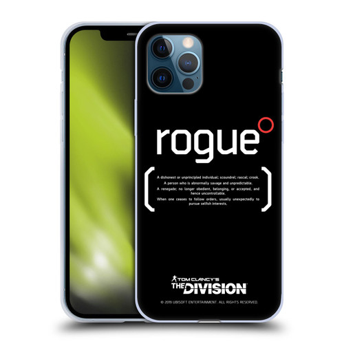 Tom Clancy's The Division Dark Zone Rouge 1 Soft Gel Case for Apple iPhone 12 / iPhone 12 Pro