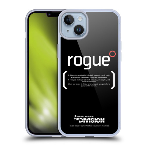 Tom Clancy's The Division Dark Zone Rouge 1 Soft Gel Case for Apple iPhone 14 Plus
