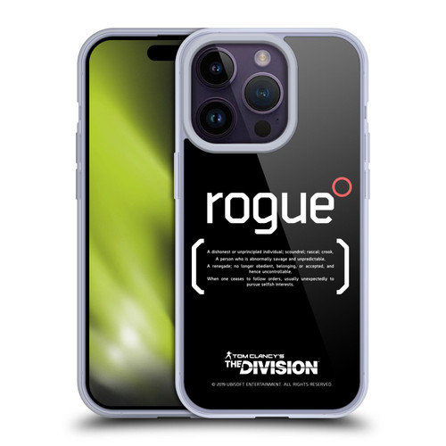 Tom Clancy's The Division Dark Zone Rouge 1 Soft Gel Case for Apple iPhone 14 Pro