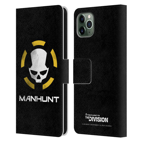 Tom Clancy's The Division Dark Zone Manhunt Logo Leather Book Wallet Case Cover For Apple iPhone 11 Pro Max