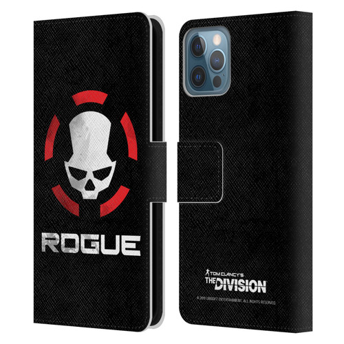 Tom Clancy's The Division Dark Zone Rouge Logo Leather Book Wallet Case Cover For Apple iPhone 12 / iPhone 12 Pro