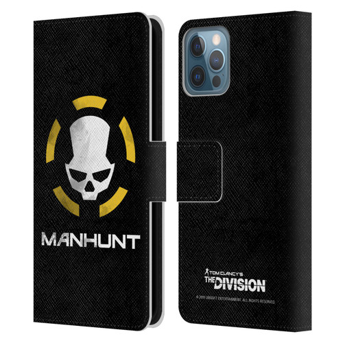 Tom Clancy's The Division Dark Zone Manhunt Logo Leather Book Wallet Case Cover For Apple iPhone 12 / iPhone 12 Pro