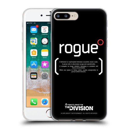 Tom Clancy's The Division Dark Zone Rouge 1 Soft Gel Case for Apple iPhone 7 Plus / iPhone 8 Plus