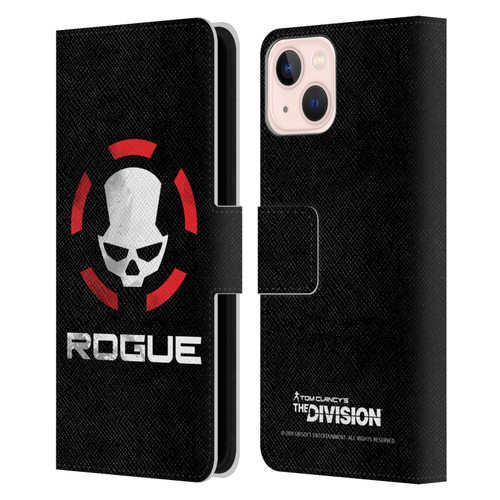 Tom Clancy's The Division Dark Zone Rouge Logo Leather Book Wallet Case Cover For Apple iPhone 13