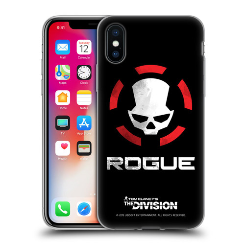 Tom Clancy's The Division Dark Zone Rouge Logo Soft Gel Case for Apple iPhone X / iPhone XS