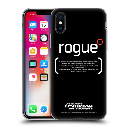 Tom Clancy's The Division Dark Zone Rouge 1 Soft Gel Case for Apple iPhone X / iPhone XS