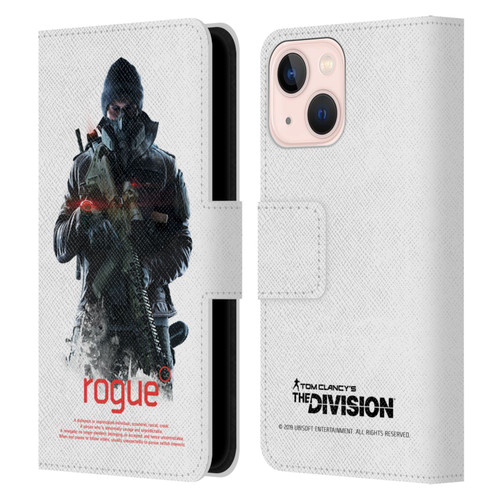 Tom Clancy's The Division Dark Zone Rouge 2 Leather Book Wallet Case Cover For Apple iPhone 13 Mini