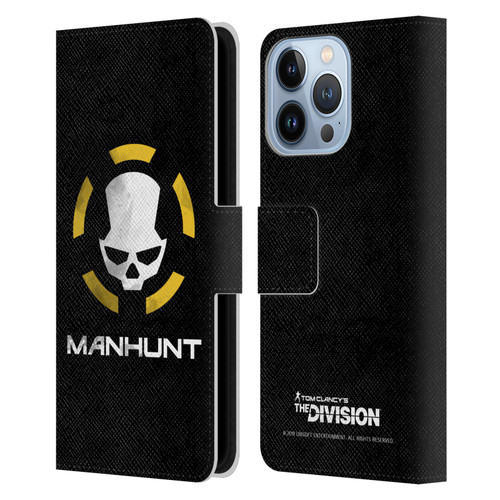Tom Clancy's The Division Dark Zone Manhunt Logo Leather Book Wallet Case Cover For Apple iPhone 13 Pro