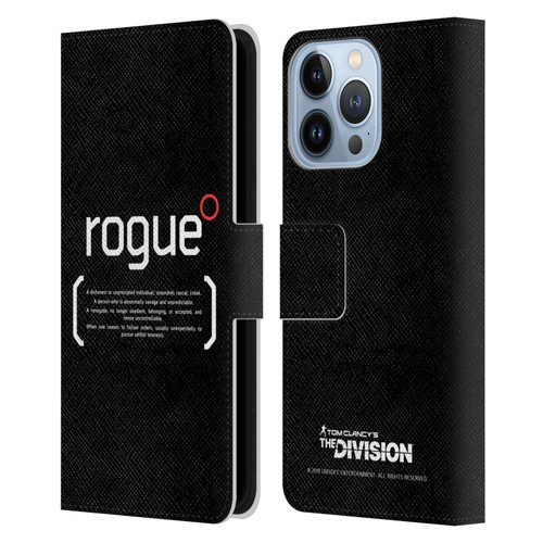 Tom Clancy's The Division Dark Zone Rouge 1 Leather Book Wallet Case Cover For Apple iPhone 13 Pro