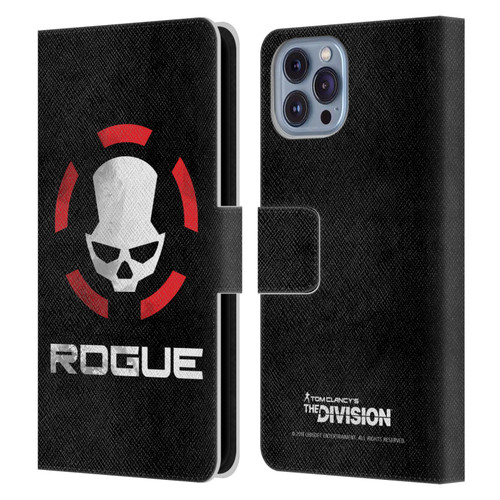 Tom Clancy's The Division Dark Zone Rouge Logo Leather Book Wallet Case Cover For Apple iPhone 14