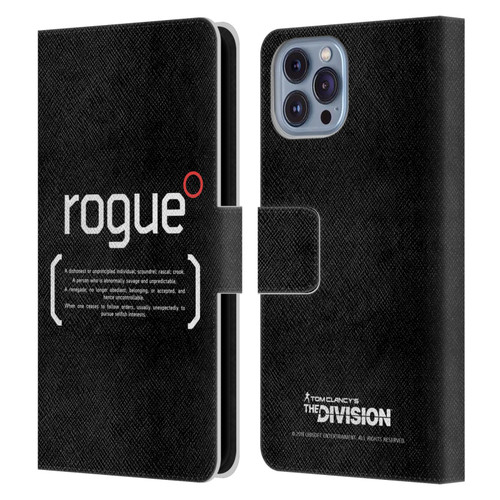 Tom Clancy's The Division Dark Zone Rouge 1 Leather Book Wallet Case Cover For Apple iPhone 14