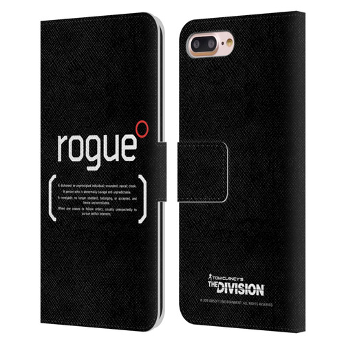 Tom Clancy's The Division Dark Zone Rouge 1 Leather Book Wallet Case Cover For Apple iPhone 7 Plus / iPhone 8 Plus