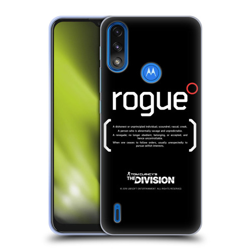 Tom Clancy's The Division Dark Zone Rouge 1 Soft Gel Case for Motorola Moto E7 Power / Moto E7i Power