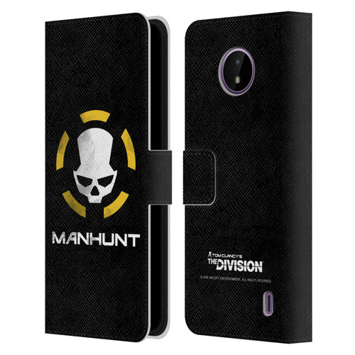 Tom Clancy's The Division Dark Zone Manhunt Logo Leather Book Wallet Case Cover For Nokia C10 / C20