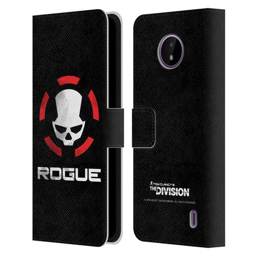 Tom Clancy's The Division Dark Zone Rouge Logo Leather Book Wallet Case Cover For Nokia C10 / C20