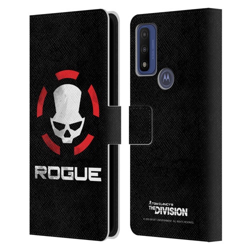 Tom Clancy's The Division Dark Zone Rouge Logo Leather Book Wallet Case Cover For Motorola G Pure