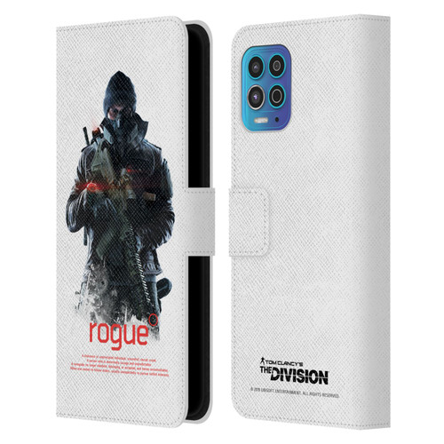 Tom Clancy's The Division Dark Zone Rouge 2 Leather Book Wallet Case Cover For Motorola Moto G100