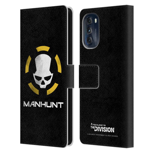 Tom Clancy's The Division Dark Zone Manhunt Logo Leather Book Wallet Case Cover For Motorola Moto G (2022)