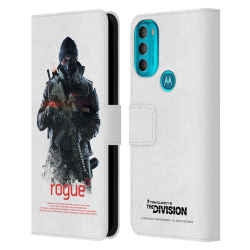 Tom Clancy's The Division Dark Zone Rouge 2 Leather Book Wallet Case Cover For Motorola Moto G71 5G