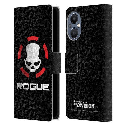 Tom Clancy's The Division Dark Zone Rouge Logo Leather Book Wallet Case Cover For OnePlus Nord N20 5G