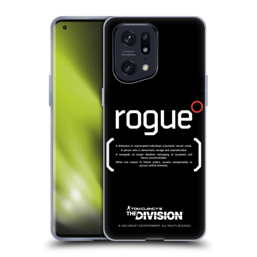 Tom Clancy's The Division Dark Zone Rouge 1 Soft Gel Case for OPPO Find X5 Pro
