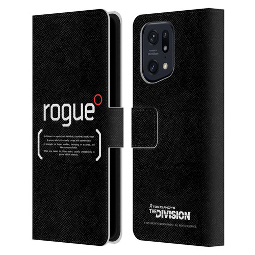 Tom Clancy's The Division Dark Zone Rouge 1 Leather Book Wallet Case Cover For OPPO Find X5 Pro