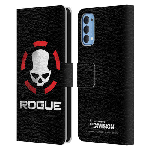 Tom Clancy's The Division Dark Zone Rouge Logo Leather Book Wallet Case Cover For OPPO Reno 4 5G