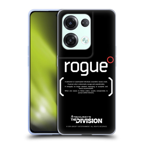 Tom Clancy's The Division Dark Zone Rouge 1 Soft Gel Case for OPPO Reno8 Pro