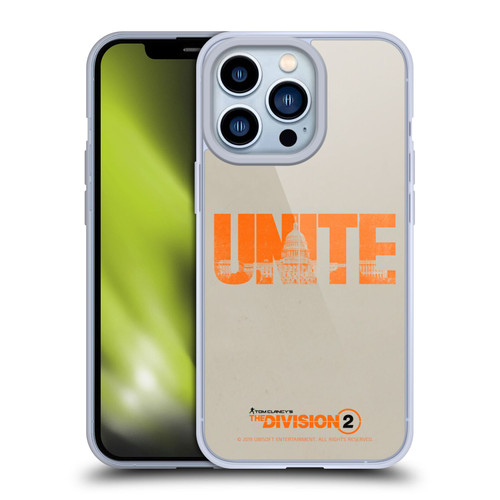 Tom Clancy's The Division 2 Key Art Unite Soft Gel Case for Apple iPhone 13 Pro