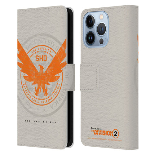 Tom Clancy's The Division 2 Key Art Phoenix US Seal Leather Book Wallet Case Cover For Apple iPhone 13 Pro