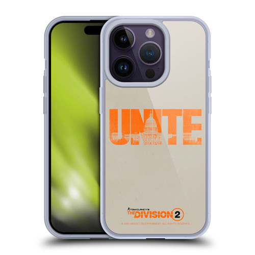 Tom Clancy's The Division 2 Key Art Unite Soft Gel Case for Apple iPhone 14 Pro