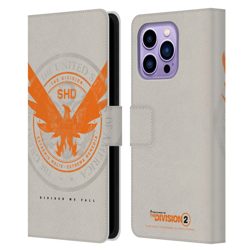 Tom Clancy's The Division 2 Key Art Phoenix US Seal Leather Book Wallet Case Cover For Apple iPhone 14 Pro Max