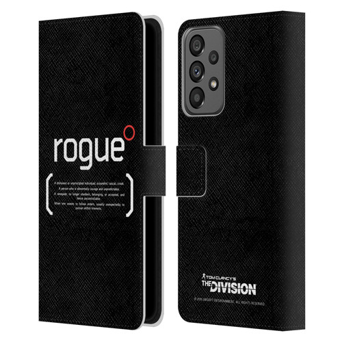 Tom Clancy's The Division Dark Zone Rouge 1 Leather Book Wallet Case Cover For Samsung Galaxy A73 5G (2022)