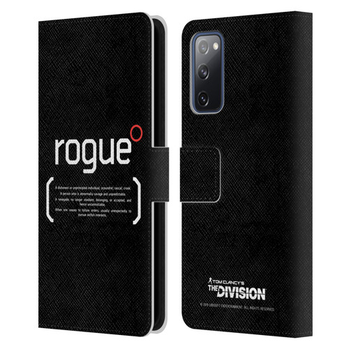 Tom Clancy's The Division Dark Zone Rouge 1 Leather Book Wallet Case Cover For Samsung Galaxy S20 FE / 5G
