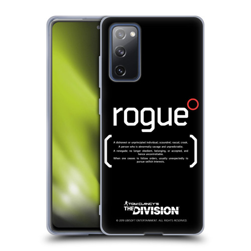 Tom Clancy's The Division Dark Zone Rouge 1 Soft Gel Case for Samsung Galaxy S20 FE / 5G