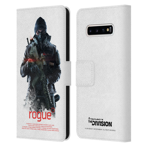 Tom Clancy's The Division Dark Zone Rouge 2 Leather Book Wallet Case Cover For Samsung Galaxy S10+ / S10 Plus